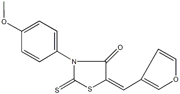 5-(3-furylmethylene)-3-(4-methoxyphenyl)-2-thioxo-1,3-thiazolidin-4-one Structure