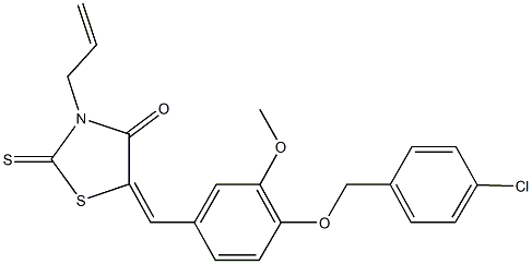 3-allyl-5-{4-[(4-chlorobenzyl)oxy]-3-methoxybenzylidene}-2-thioxo-1,3-thiazolidin-4-one Structure