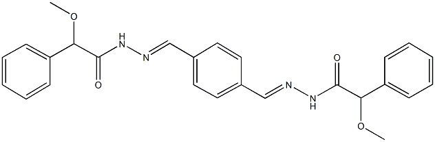 2-methoxy-N'-(4-{2-[methoxy(phenyl)acetyl]carbohydrazonoyl}benzylidene)-2-phenylacetohydrazide Structure