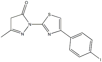 2-[4-(4-iodophenyl)-1,3-thiazol-2-yl]-5-methyl-2,4-dihydro-3H-pyrazol-3-one Structure