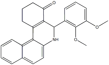5-(2,3-dimethoxyphenyl)-2,3,5,6-tetrahydrobenzo[a]phenanthridin-4(1H)-one 구조식 이미지