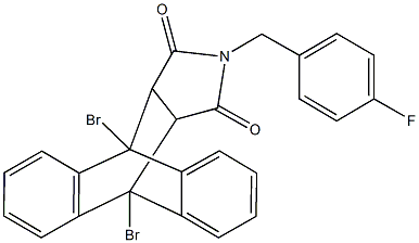 1,8-dibromo-17-(4-fluorobenzyl)-17-azapentacyclo[6.6.5.0~2,7~.0~9,14~.0~15,19~]nonadeca-2,4,6,9,11,13-hexaene-16,18-dione Structure