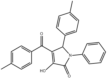 3-hydroxy-4-(4-methylbenzoyl)-5-(4-methylphenyl)-1-phenyl-1,5-dihydro-2H-pyrrol-2-one 구조식 이미지