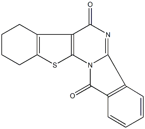 7,8,9,10-tetrahydro[1]benzothieno[3',2':5,6]pyrimido[2,1-a]isoindole-6,13-dione Structure