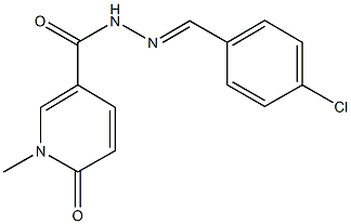 N'-(4-chlorobenzylidene)-1-methyl-6-oxo-1,6-dihydro-3-pyridinecarbohydrazide 구조식 이미지