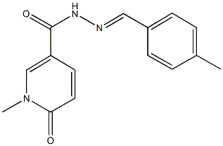 1-methyl-N'-(4-methylbenzylidene)-6-oxo-1,6-dihydro-3-pyridinecarbohydrazide 구조식 이미지