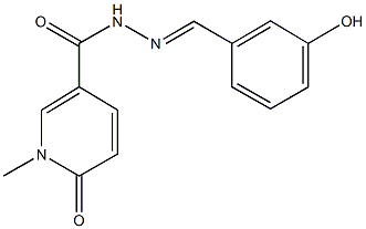 N'-(3-hydroxybenzylidene)-1-methyl-6-oxo-1,6-dihydro-3-pyridinecarbohydrazide 구조식 이미지