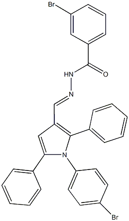 3-bromo-N'-{[1-(4-bromophenyl)-2,5-diphenyl-1H-pyrrol-3-yl]methylene}benzohydrazide 구조식 이미지