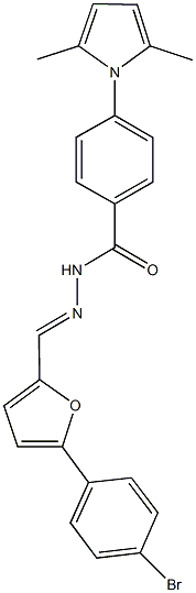 N'-{[5-(4-bromophenyl)-2-furyl]methylene}-4-(2,5-dimethyl-1H-pyrrol-1-yl)benzohydrazide Structure