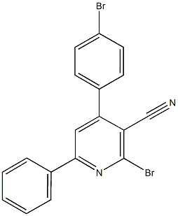 2-bromo-4-(4-bromophenyl)-6-phenylnicotinonitrile 구조식 이미지