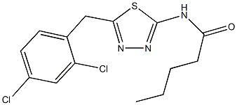 N-[5-(2,4-dichlorobenzyl)-1,3,4-thiadiazol-2-yl]pentanamide 구조식 이미지