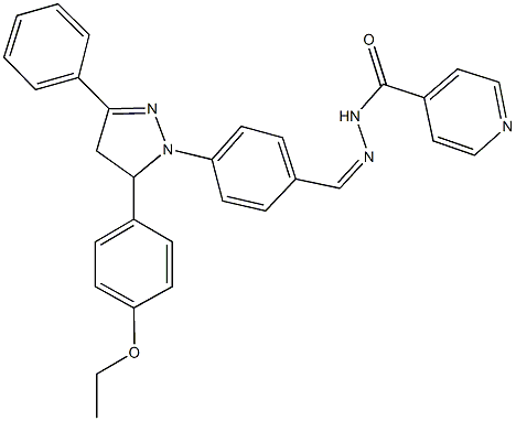 N'-{4-[5-(4-ethoxyphenyl)-3-phenyl-4,5-dihydro-1H-pyrazol-1-yl]benzylidene}isonicotinohydrazide Structure