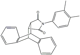 17-(3,4-dimethylphenyl)-17-azapentacyclo[6.6.5.0~2,7~.0~9,14~.0~15,19~]nonadeca-2,4,6,9,11,13-hexaene-16,18-dione 구조식 이미지