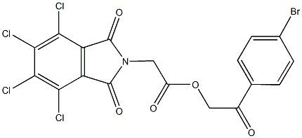 2-(4-bromophenyl)-2-oxoethyl (4,5,6,7-tetrachloro-1,3-dioxo-1,3-dihydro-2H-isoindol-2-yl)acetate Structure