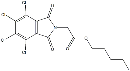 pentyl (4,5,6,7-tetrachloro-1,3-dioxo-1,3-dihydro-2H-isoindol-2-yl)acetate Structure