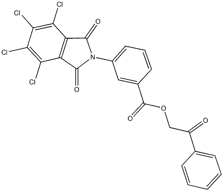 2-oxo-2-phenylethyl 3-(4,5,6,7-tetrachloro-1,3-dioxo-1,3-dihydro-2H-isoindol-2-yl)benzoate Structure