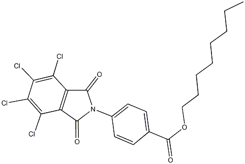 octyl 4-(4,5,6,7-tetrachloro-1,3-dioxo-1,3-dihydro-2H-isoindol-2-yl)benzoate 구조식 이미지