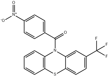 10-{4-nitrobenzoyl}-2-(trifluoromethyl)-10H-phenothiazine 구조식 이미지