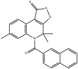 4,4,7-trimethyl-5-(2-naphthoyl)-4,5-dihydro-1H-[1,2]dithiolo[3,4-c]quinoline-1-thione Structure