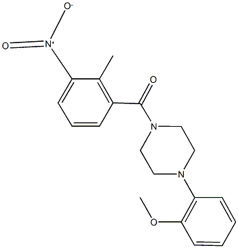 1-{3-nitro-2-methylbenzoyl}-4-(2-methoxyphenyl)piperazine Structure