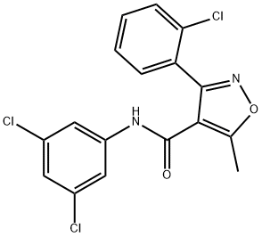 3-(2-chlorophenyl)-N-(3,5-dichlorophenyl)-5-methyl-4-isoxazolecarboxamide Structure