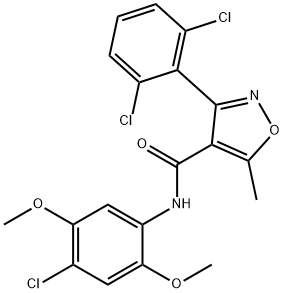 N-(4-chloro-2,5-dimethoxyphenyl)-3-(2,6-dichlorophenyl)-5-methylisoxazole-4-carboxamide Structure