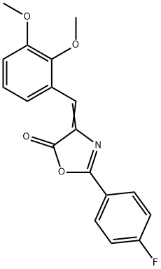 4-(2,3-dimethoxybenzylidene)-2-(4-fluorophenyl)-1,3-oxazol-5(4H)-one 구조식 이미지