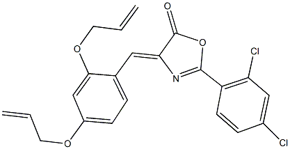 4-[2,4-bis(allyloxy)benzylidene]-2-(2,4-dichlorophenyl)-1,3-oxazol-5(4H)-one Structure