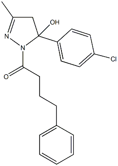 5-(4-chlorophenyl)-3-methyl-1-(4-phenylbutanoyl)-4,5-dihydro-1H-pyrazol-5-ol Structure