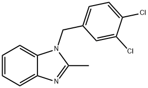 1-(3,4-dichlorobenzyl)-2-methyl-1H-benzimidazole 구조식 이미지