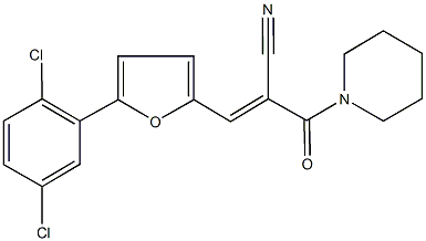 3-[5-(2,5-dichlorophenyl)-2-furyl]-2-(1-piperidinylcarbonyl)acrylonitrile Structure