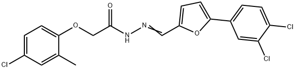 2-(4-chloro-2-methylphenoxy)-N'-{[5-(3,4-dichlorophenyl)-2-furyl]methylene}acetohydrazide Structure