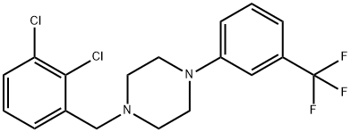 1-(2,3-dichlorobenzyl)-4-[3-(trifluoromethyl)phenyl]piperazine Structure