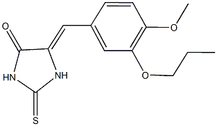 5-(4-methoxy-3-propoxybenzylidene)-2-thioxo-4-imidazolidinone 구조식 이미지