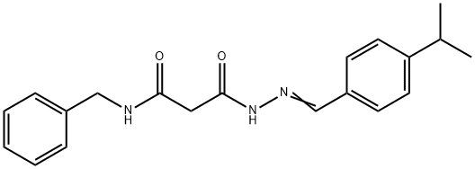 N-benzyl-3-[2-(4-isopropylbenzylidene)hydrazino]-3-oxopropanamide Structure