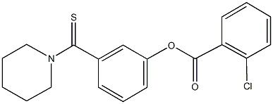 3-(1-piperidinylcarbothioyl)phenyl 2-chlorobenzoate 구조식 이미지
