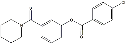 3-(1-piperidinylcarbothioyl)phenyl 4-chlorobenzoate 구조식 이미지