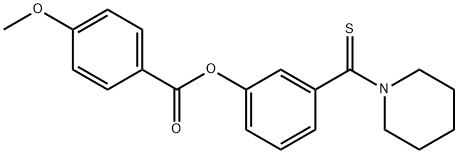 3-(1-piperidinylcarbothioyl)phenyl 4-methoxybenzoate 구조식 이미지