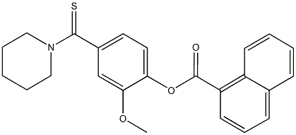 2-methoxy-4-(1-piperidinylcarbothioyl)phenyl 1-naphthoate 구조식 이미지