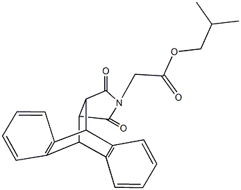 isobutyl (16,18-dioxo-17-azapentacyclo[6.6.5.0~2,7~.0~9,14~.0~15,19~]nonadeca-2,4,6,9,11,13-hexaen-17-yl)acetate Structure