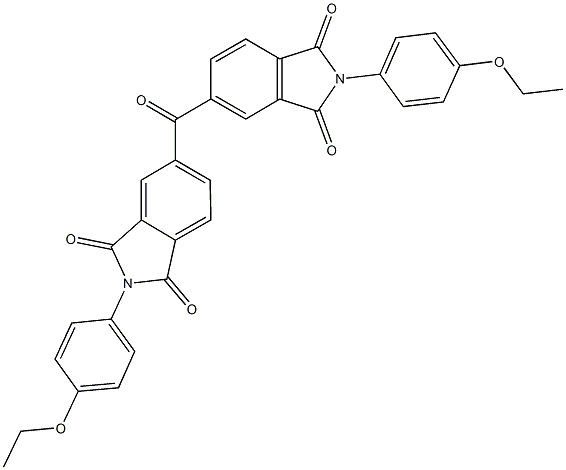 2-(4-ethoxyphenyl)-5-{[2-(4-ethoxyphenyl)-1,3-dioxo-2,3-dihydro-1H-isoindol-5-yl]carbonyl}-1H-isoindole-1,3(2H)-dione 구조식 이미지