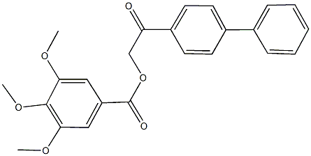 2-[1,1'-biphenyl]-4-yl-2-oxoethyl 3,4,5-trimethoxybenzoate Structure