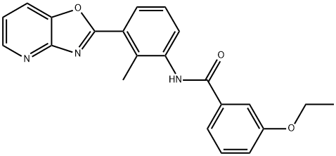3-ethoxy-N-(2-methyl-3-[1,3]oxazolo[4,5-b]pyridin-2-ylphenyl)benzamide 구조식 이미지