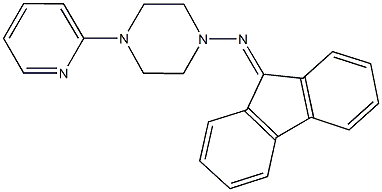 N-(9H-fluoren-9-ylidene)-4-(2-pyridinyl)-1-piperazinamine 구조식 이미지