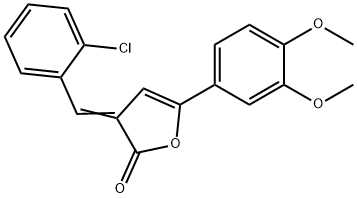 3-(2-chlorobenzylidene)-5-(3,4-dimethoxyphenyl)-2(3H)-furanone Structure