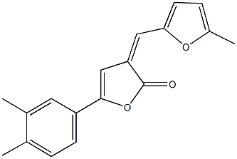 5-(3,4-dimethylphenyl)-3-[(5-methyl-2-furyl)methylene]-2(3H)-furanone 구조식 이미지