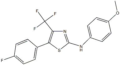 5-(4-fluorophenyl)-N-(4-methoxyphenyl)-4-(trifluoromethyl)-1,3-thiazol-2-amine Structure