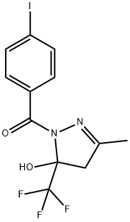 1-(4-iodobenzoyl)-3-methyl-5-(trifluoromethyl)-4,5-dihydro-1H-pyrazol-5-ol Structure