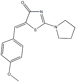 5-(4-methoxybenzylidene)-2-(1-pyrrolidinyl)-1,3-thiazol-4(5H)-one Structure