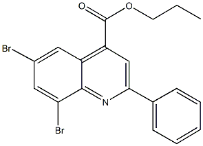 propyl 6,8-dibromo-2-phenylquinoline-4-carboxylate Structure